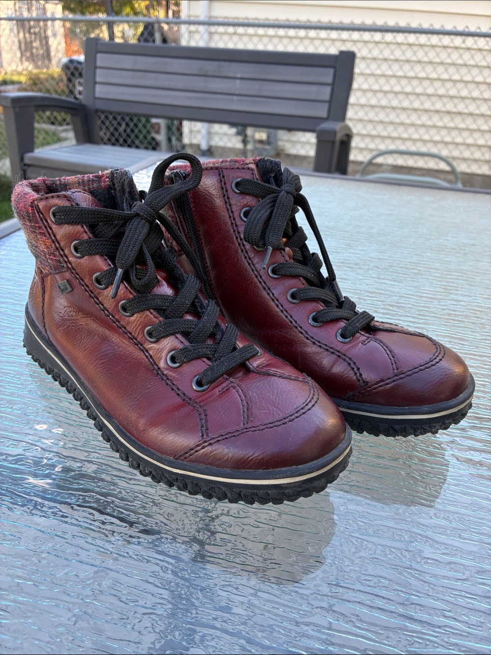 Rieker Women's TEX Waterproof Mid Height Boots Size 38